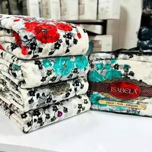 پتو یکنفره ایزابلا طرح گل عروس